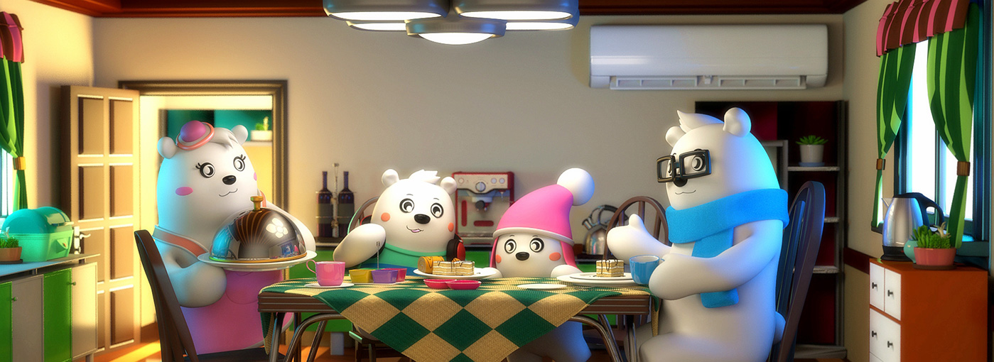 midea空調(diào)北極熊吉祥物設(shè)計(jì)－場(chǎng)景2